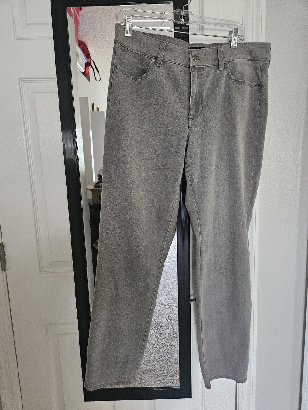 Talbots Flawless Boyfriend Jeans Gray 5-Pocket Women Size 12 Casual Classic